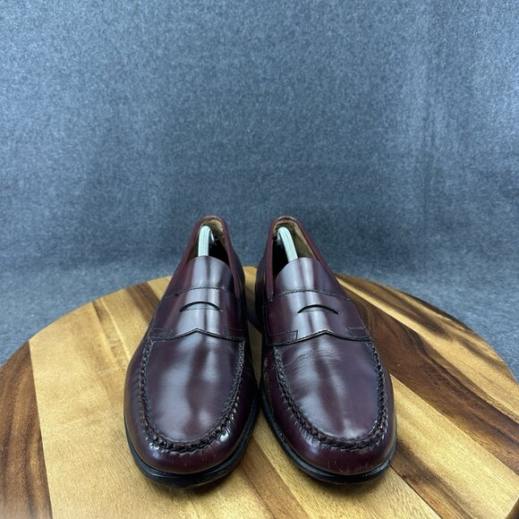 GH Bass Men's Burgundy Size 12 D Weejuns Leather Penny Loafers - Picture 3 of 14